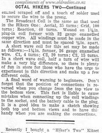 Hiker's Radio Article, 1948